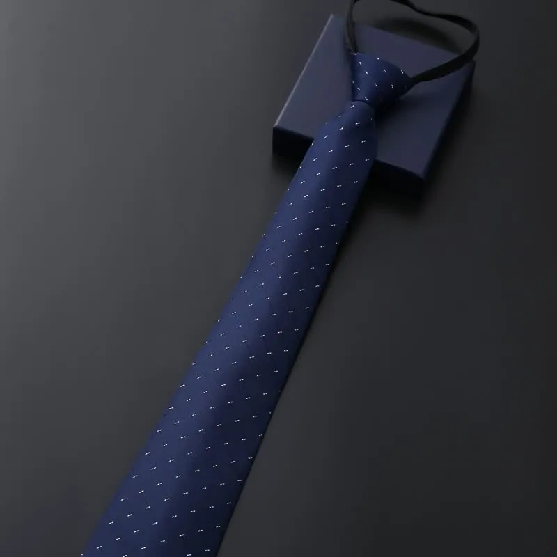 Men's Blue Series Zipper Tie Business Necktie
