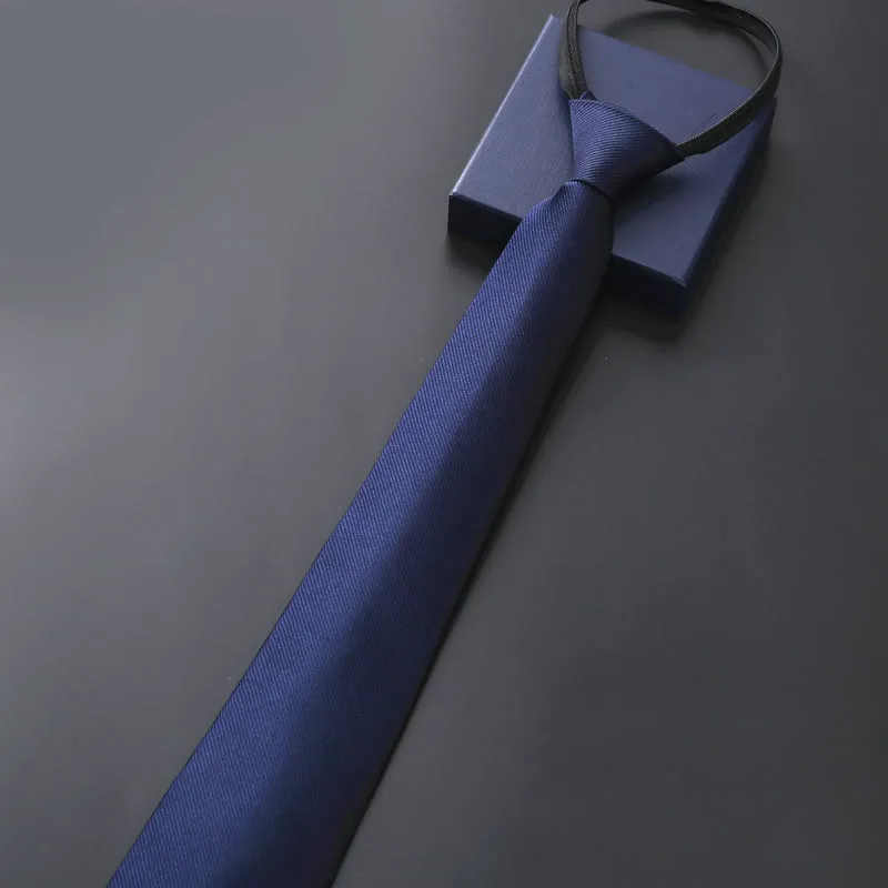 Men's Blue Series Zipper Tie Business Necktie