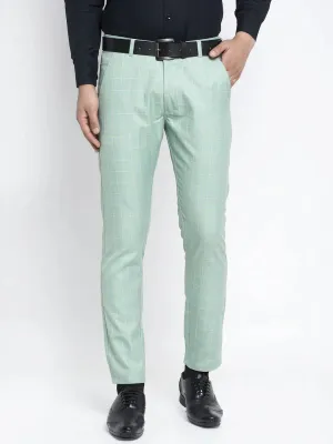 Men'S Green Formal Trousers