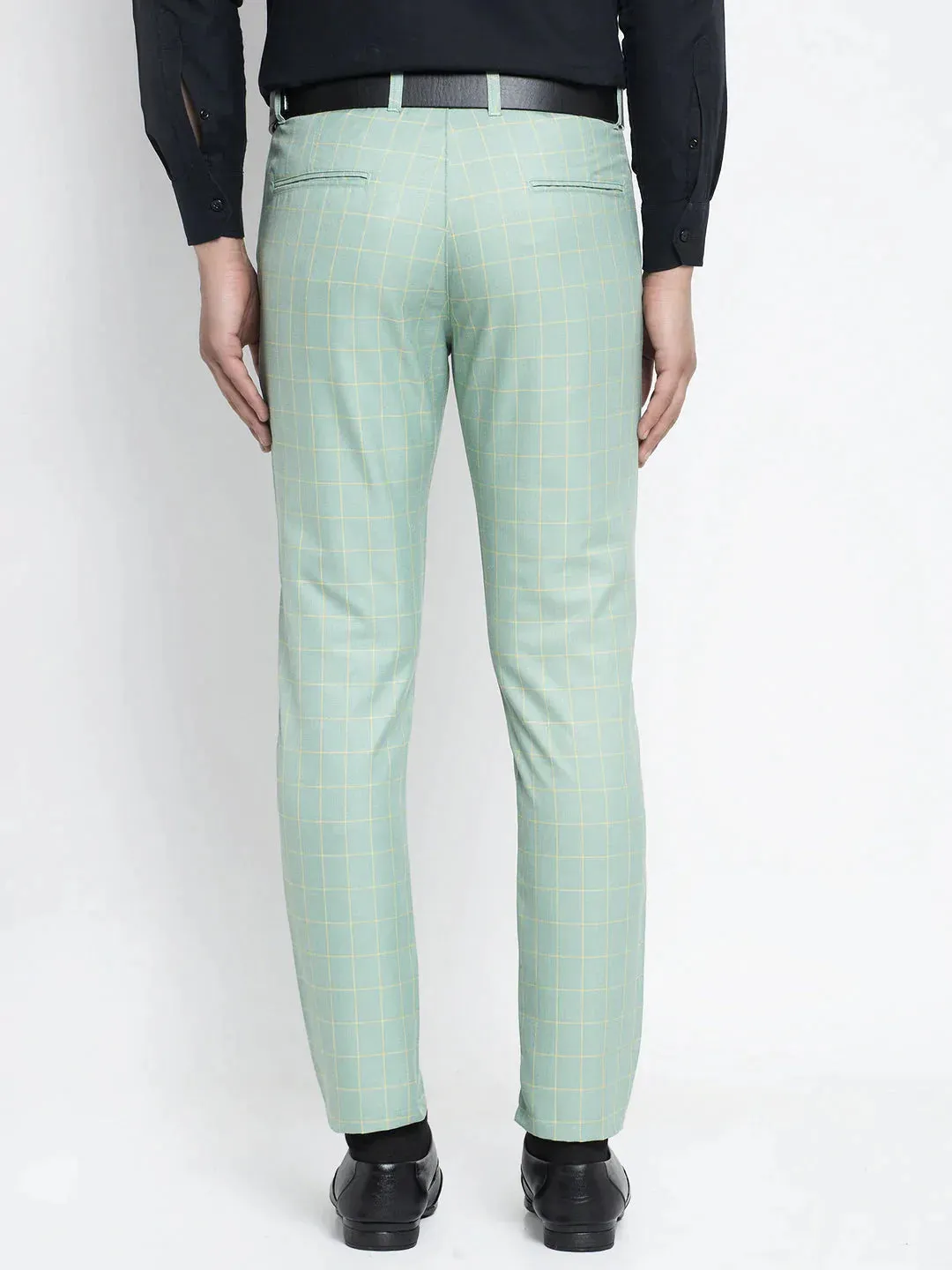 Men'S Green Formal Trousers