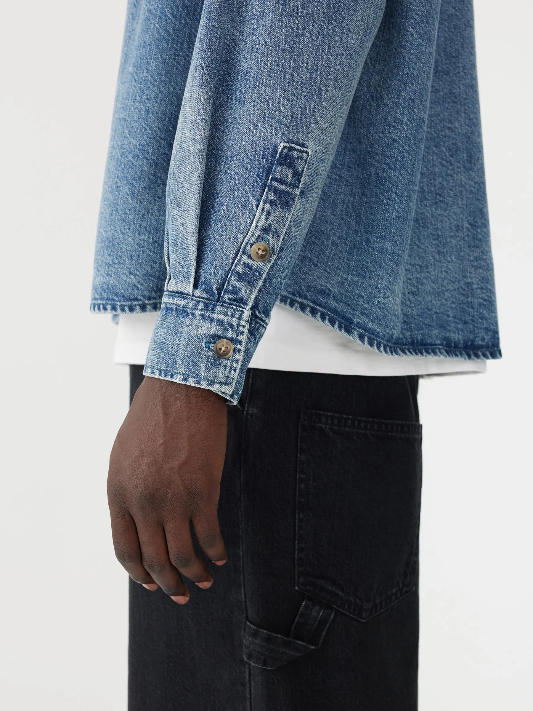 organic denim boxy shirt