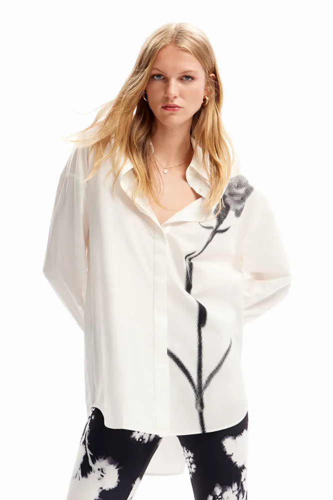Oversize Flower Shirt By Desigual