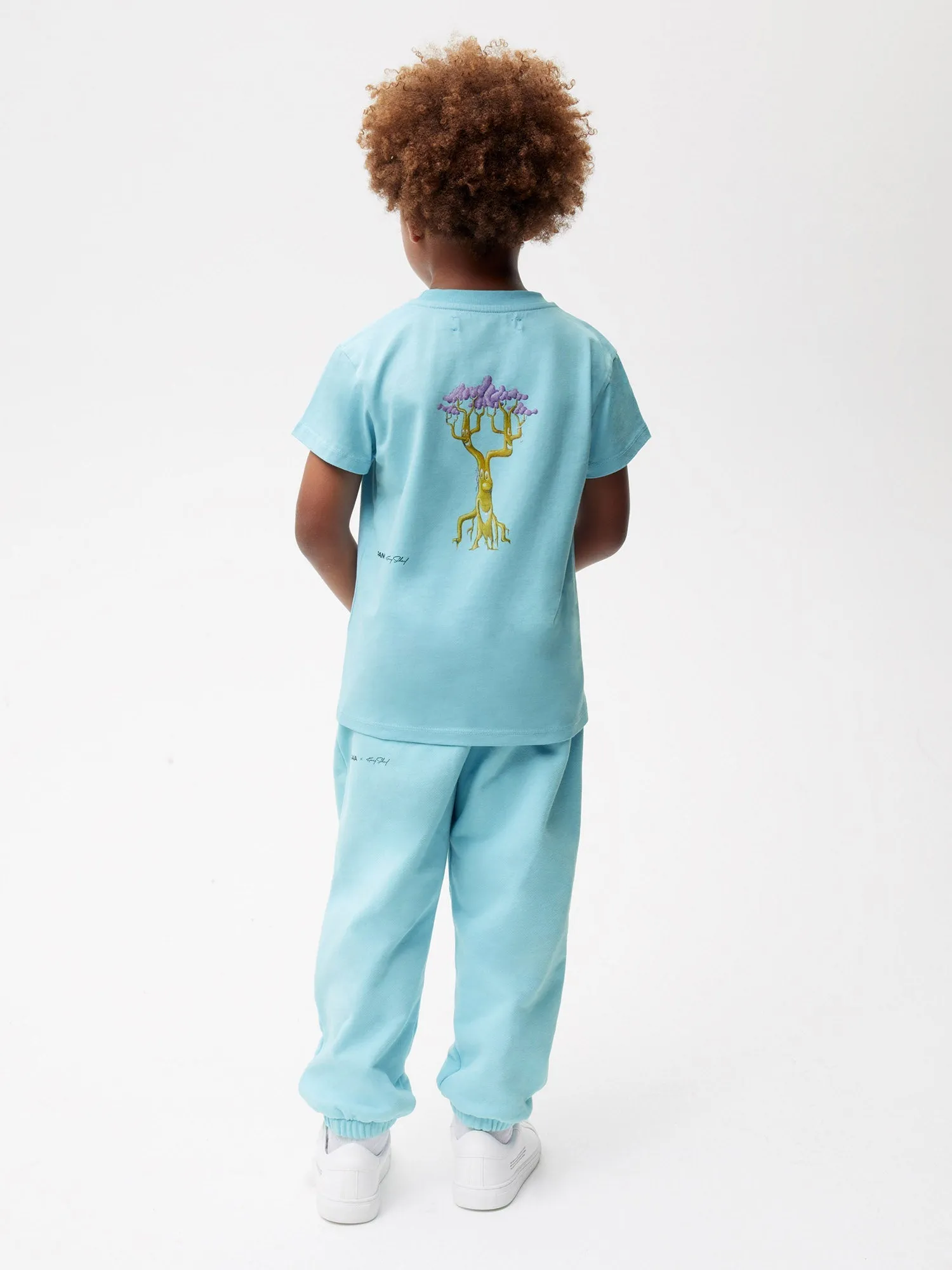 PANGAIA x Kenny Scharf Kids' 365 T-Shirt—celestial blue