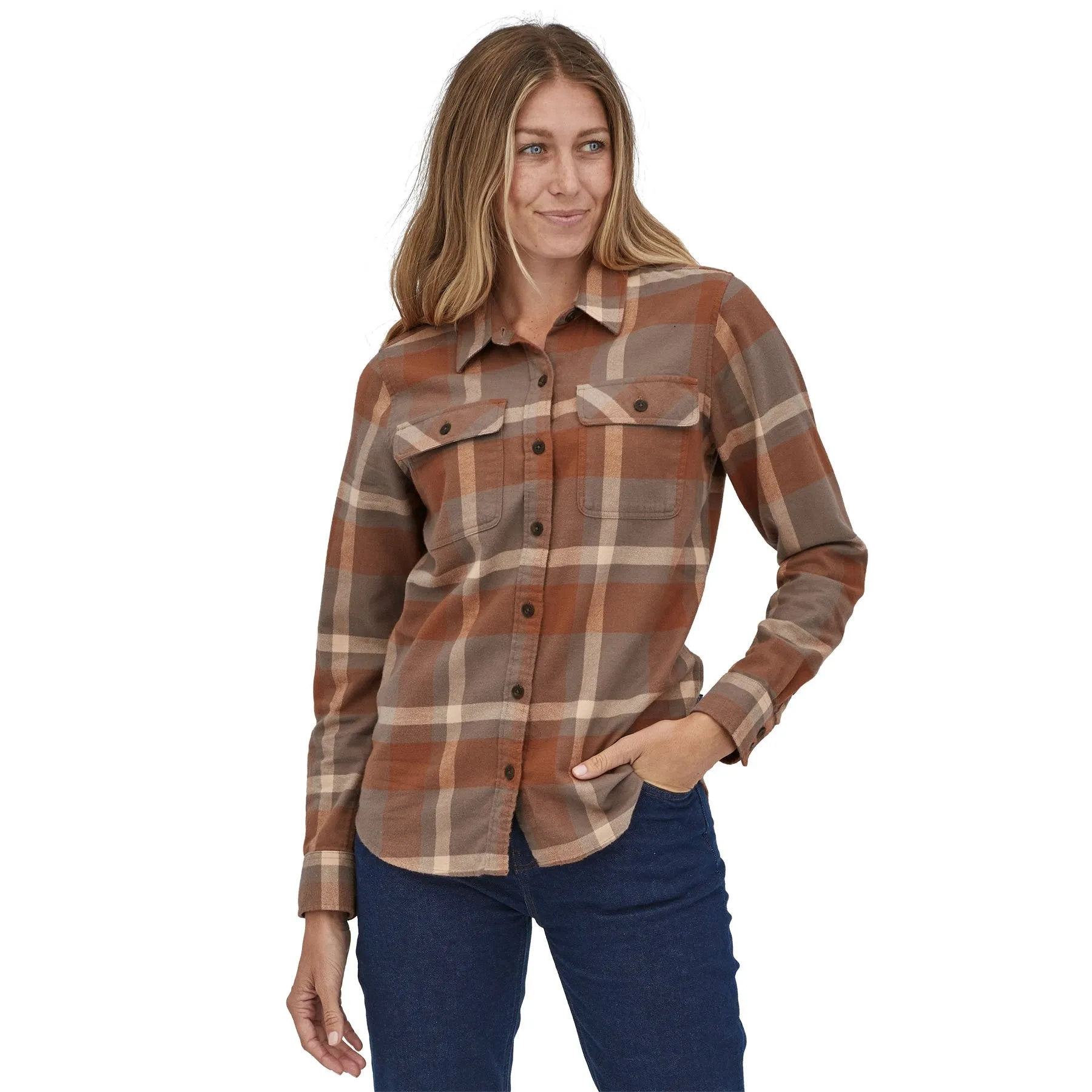 Patagonia Women's Long-Sleeved Organic Cotton Midweight Fjord Flannel Shirt