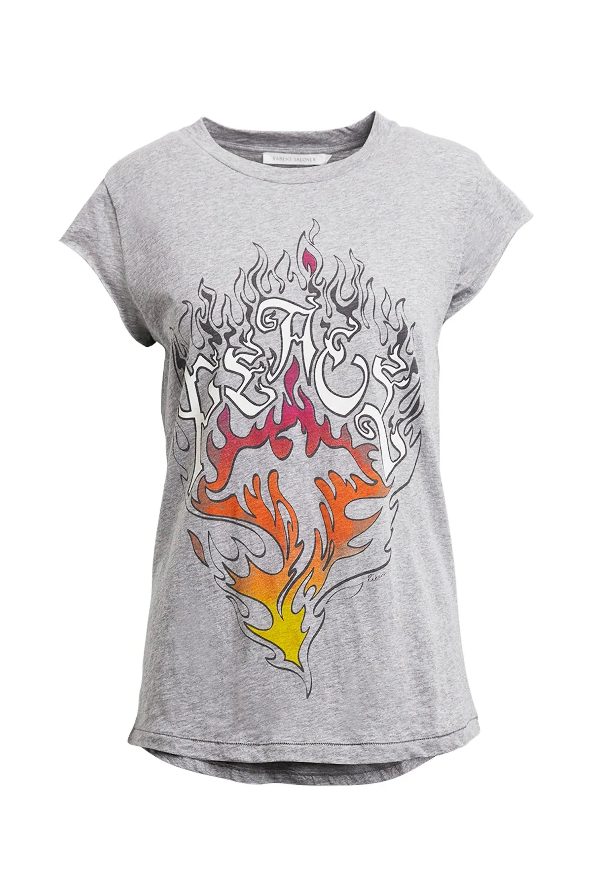 Rabens Saloner Nella Inferno Tee in Grey Marl