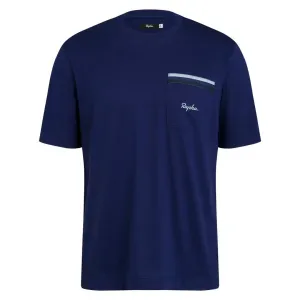 RAPHA Logo Pocket Tshirt - MBA Navy/Light Blue