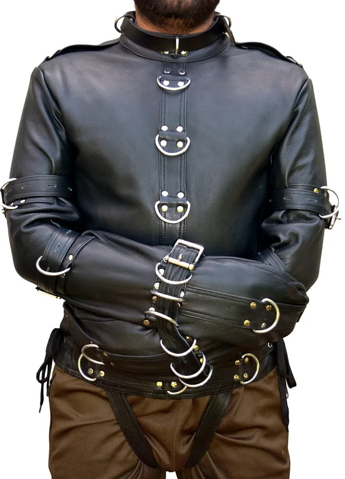 Real Leather Bondage Jacket BDSM