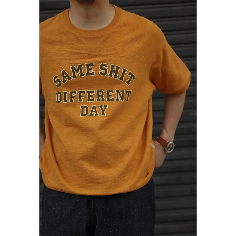 Retro Inspired Print Men's Short Sleeve Sweat Tee Shirt