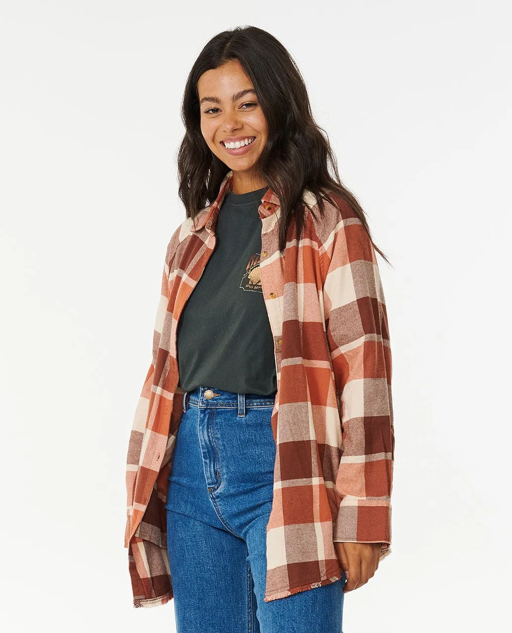 Rip Curl Pacific Dreams Cotton Flannel Shirt - Cinnamon