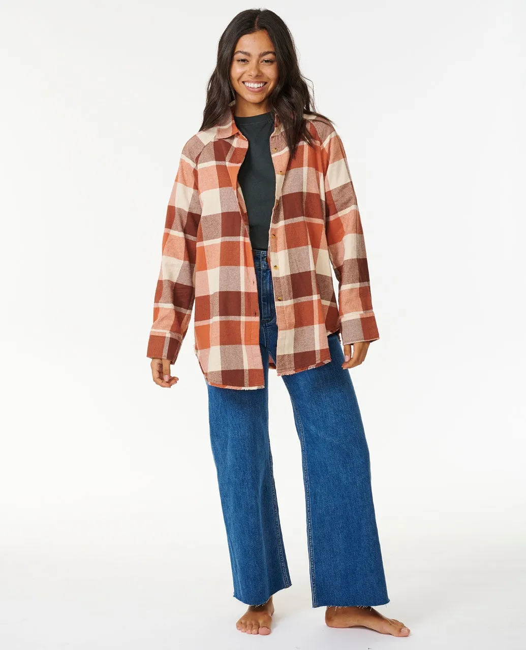 Rip Curl Pacific Dreams Cotton Flannel Shirt - Cinnamon