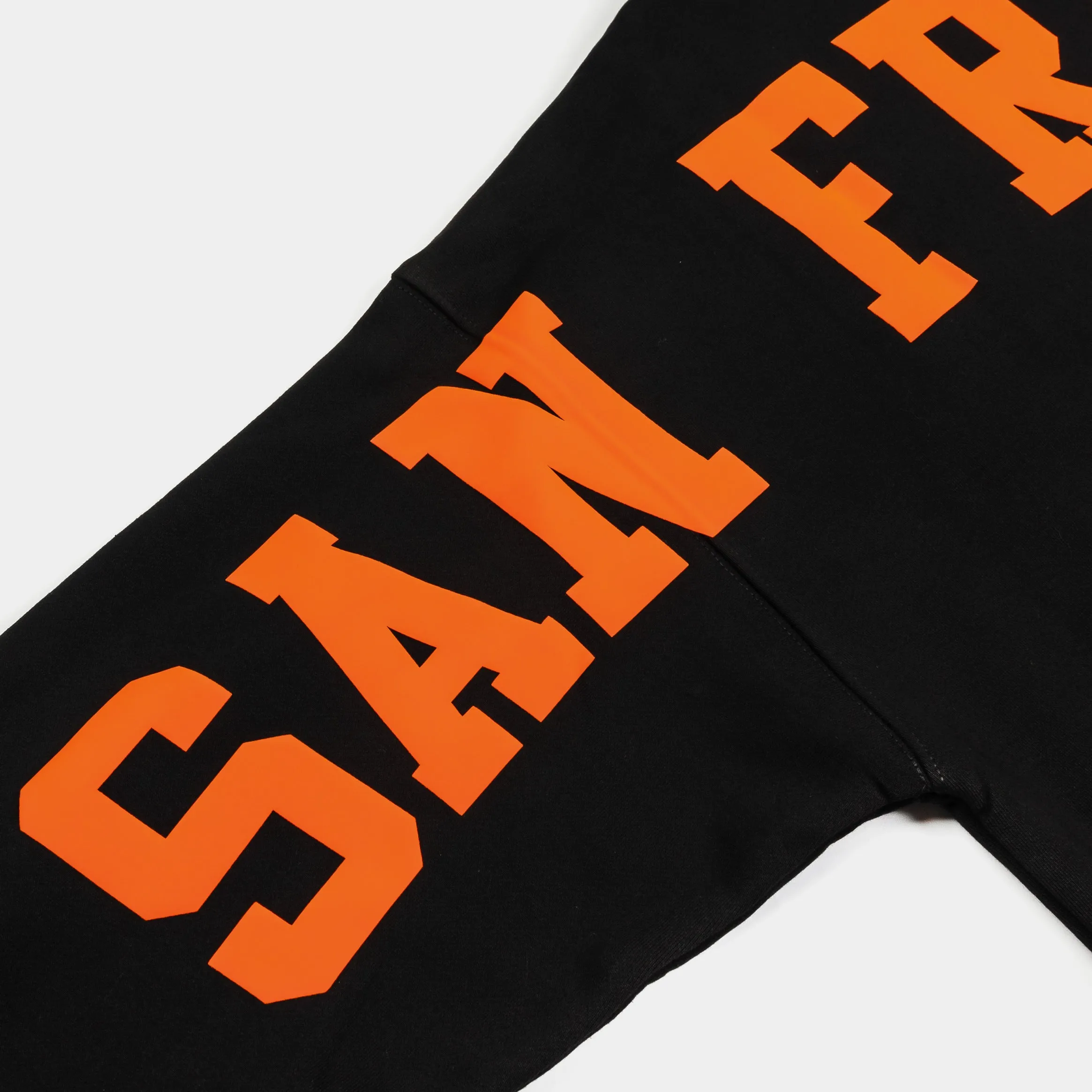 San Francisco Giants Drop Shoulder Pullover Mens Hoodie (Black/Orange)