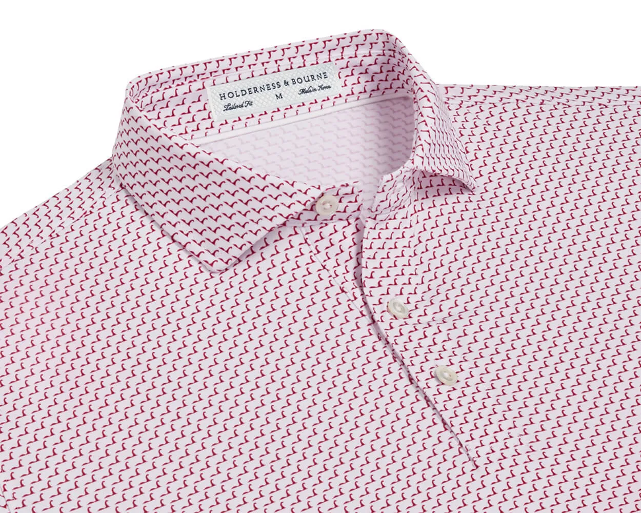 The Nessie Shirt: White & Vintage Claret
