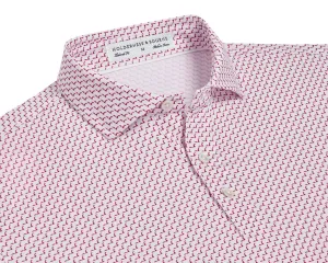The Nessie Shirt: White & Vintage Claret