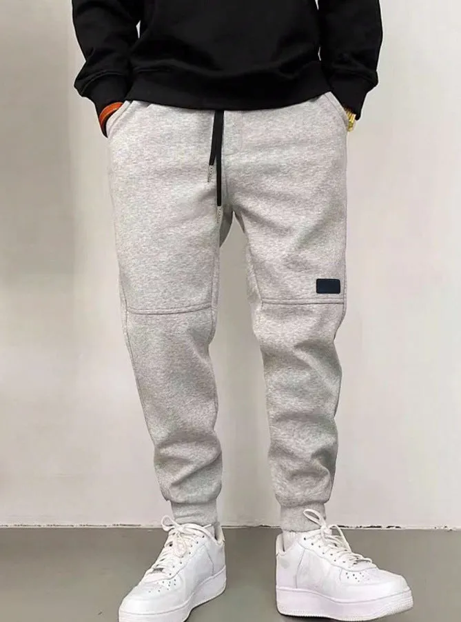 Thread Drawstring Leisure Thick Trousers