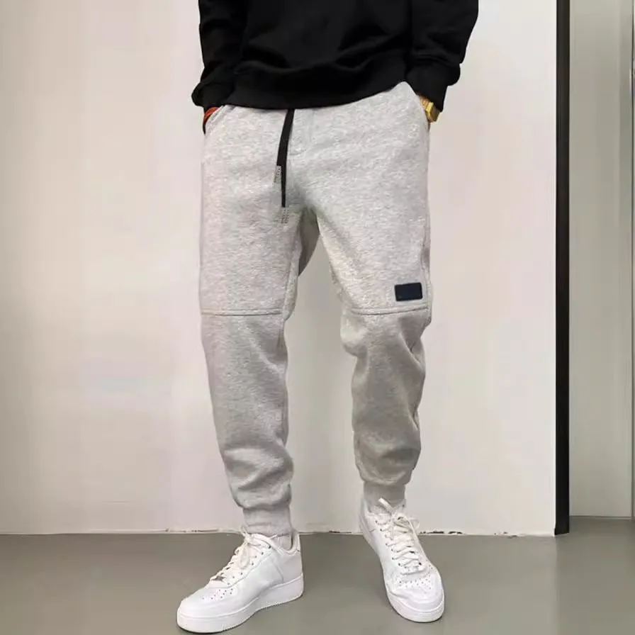 Thread Drawstring Leisure Thick Trousers