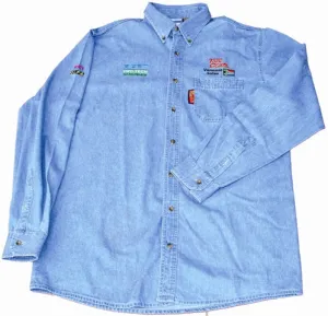 TORK CRAFT VERMONT MENS LONG SLEEVED DENIM SHIRT STONE WASHED MEDIUM TC00121
