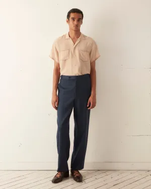 Twill Side Buckle Trousers - Petrol