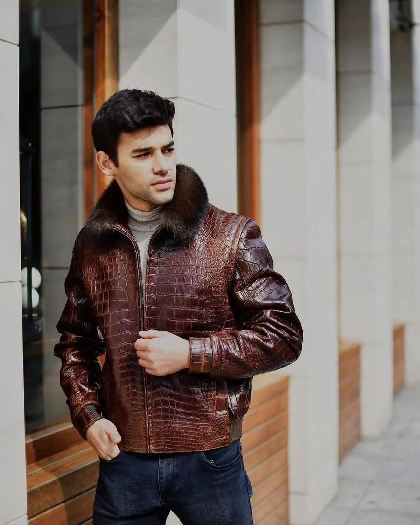 Unleash Your Inner Reptile: Fierce Alligator-Inspired Jacket for Statement Style
