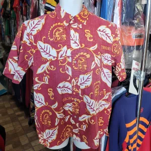 Vintage USC TROJANS NCAA Reyn Spooner Cotton Hawaiian Shirt L