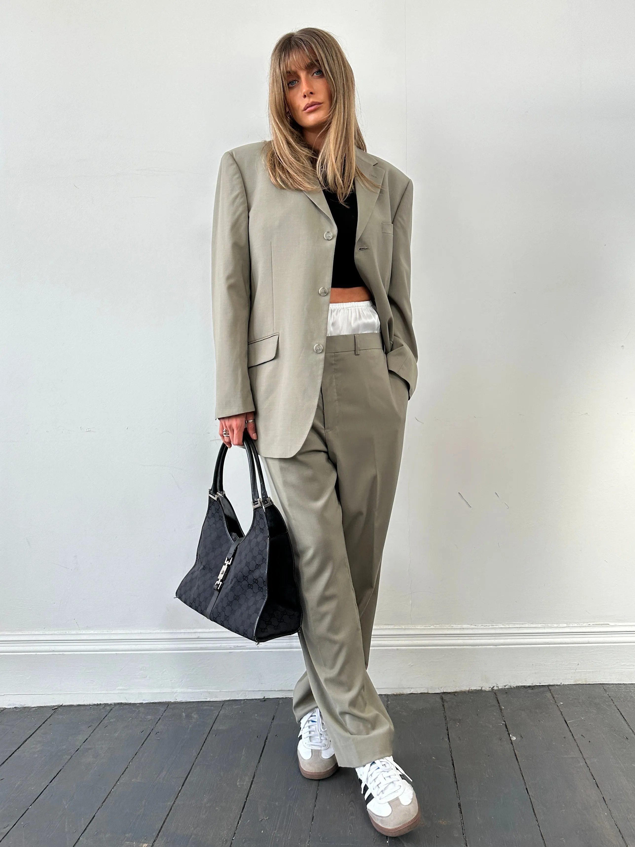 Vintage Wool Single Breasted Suit - 44R/W34