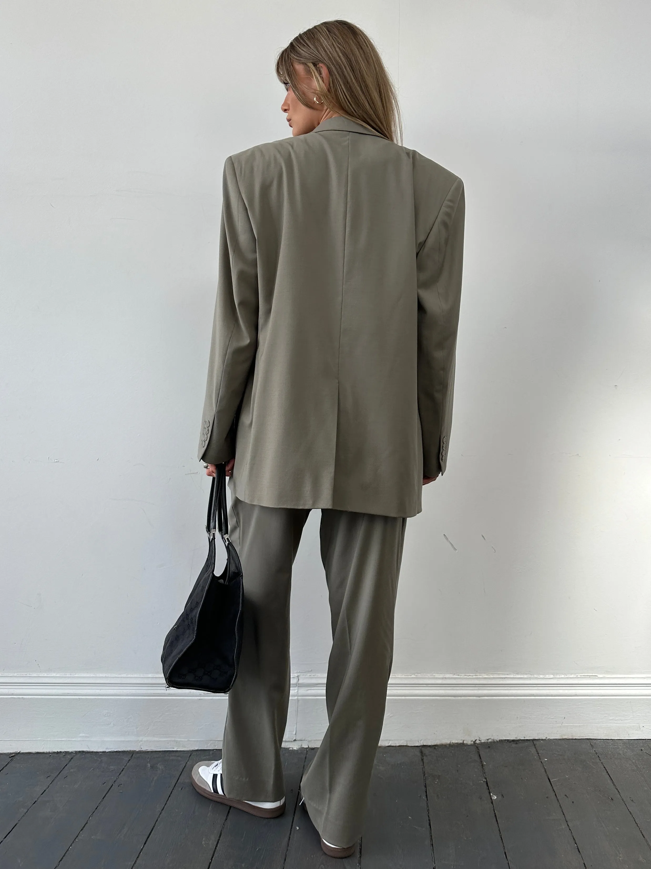 Vintage Wool Single Breasted Suit - 44R/W34
