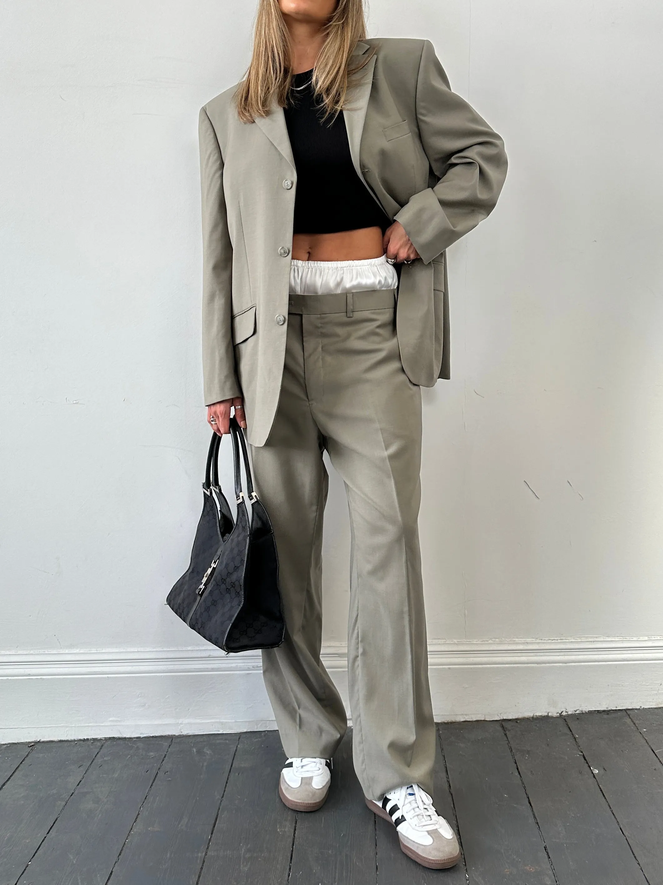 Vintage Wool Single Breasted Suit - 44R/W34