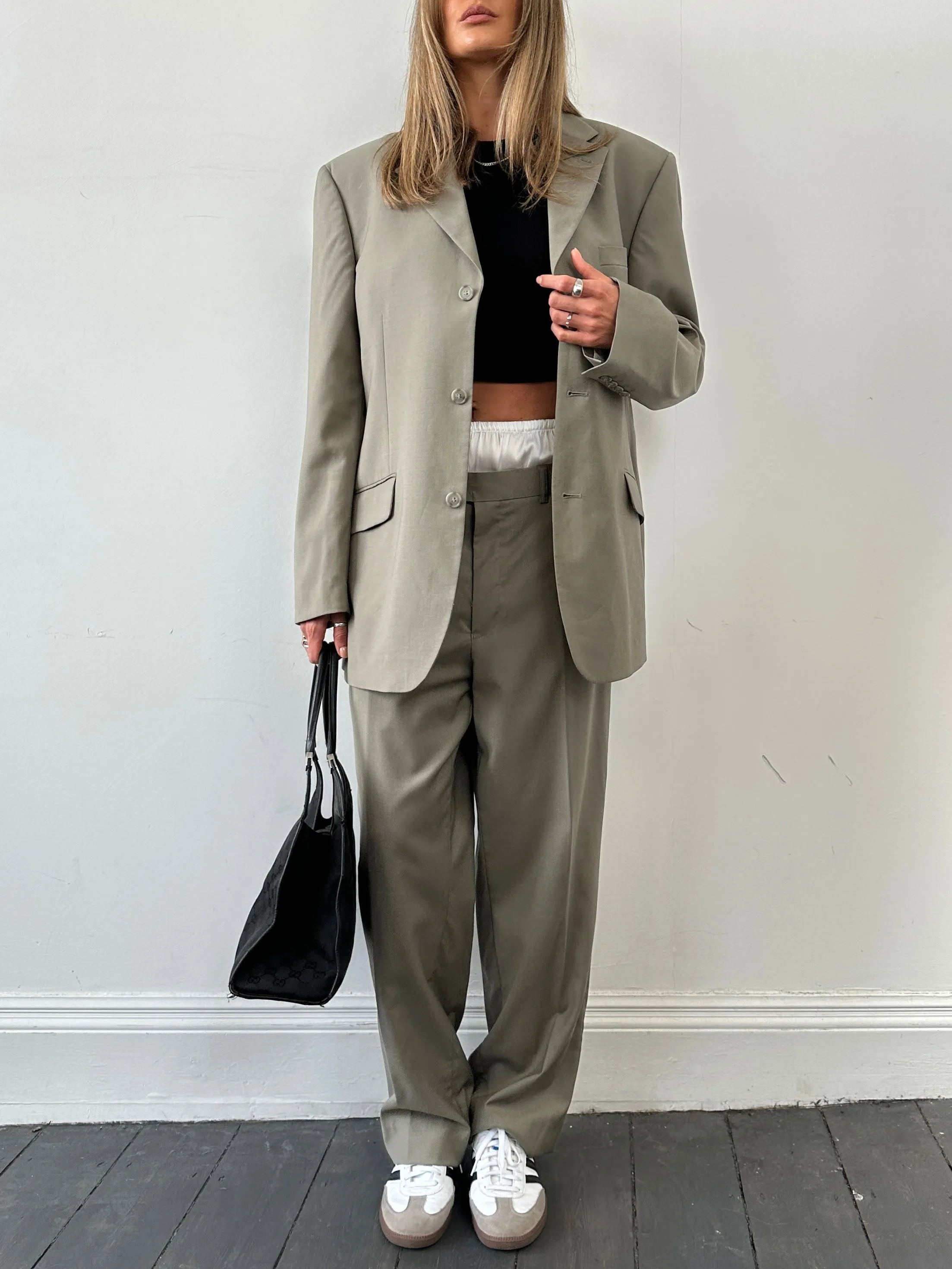 Vintage Wool Single Breasted Suit - 44R/W34