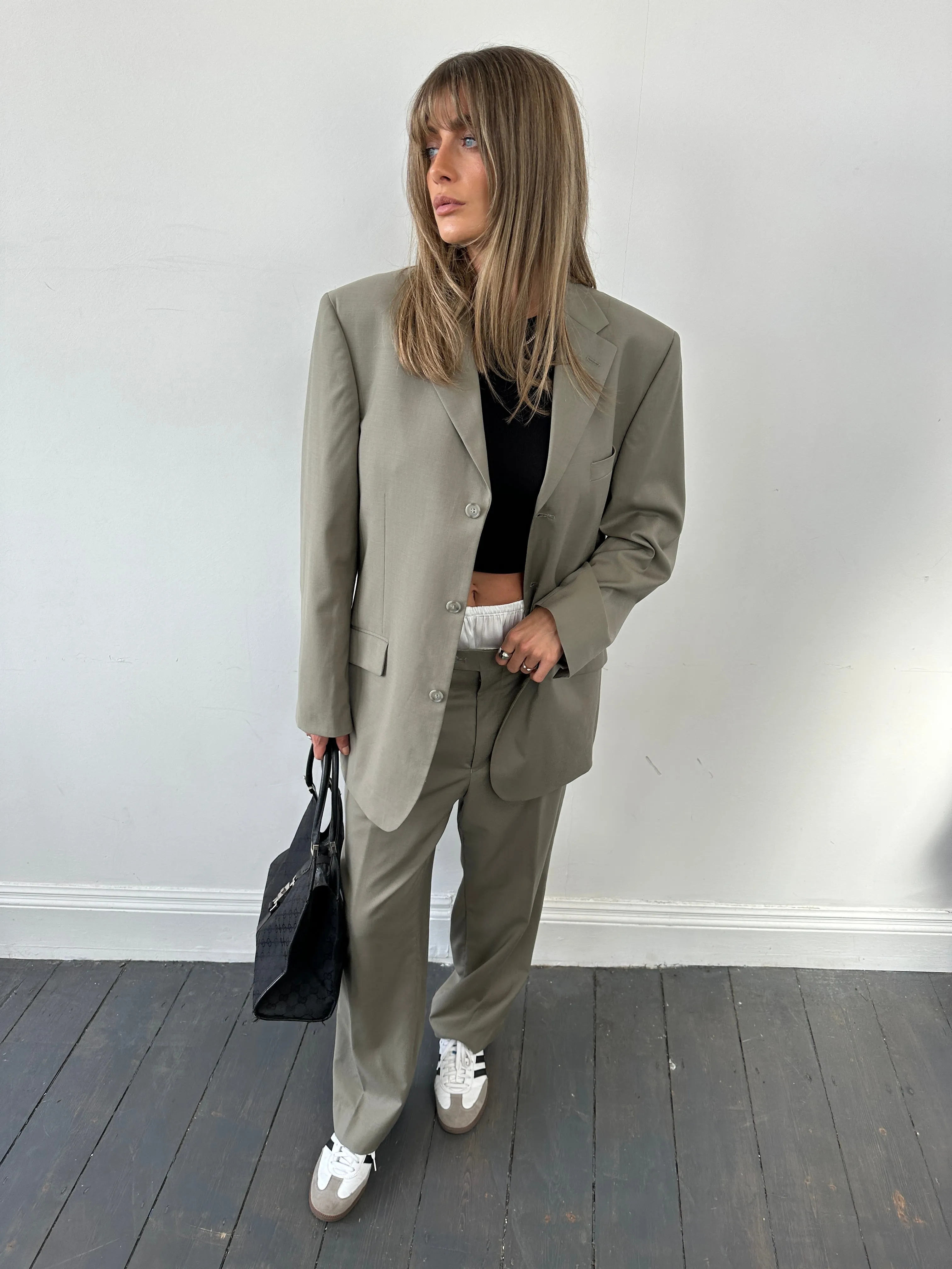 Vintage Wool Single Breasted Suit - 44R/W34