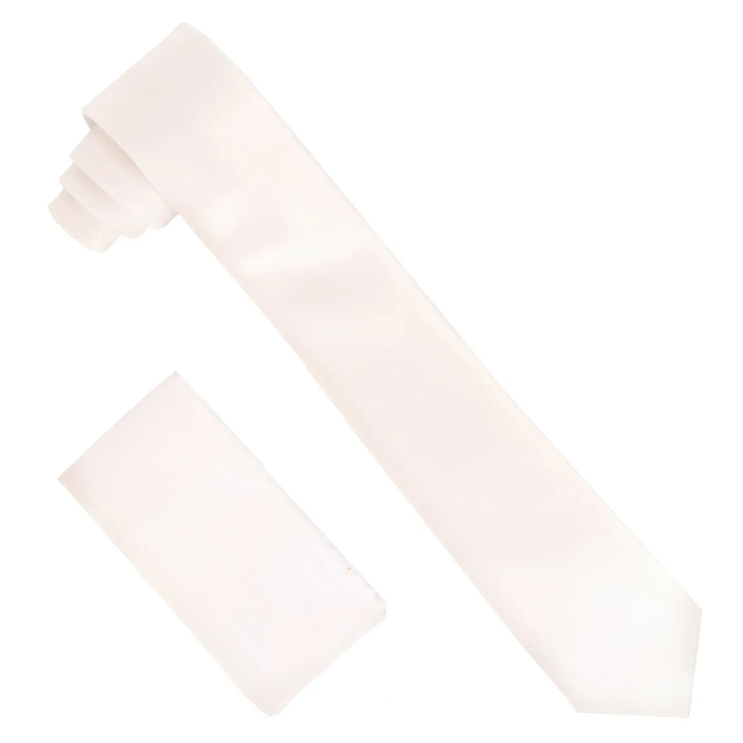 Vittorio Farina Men's Satin Skinny Necktie & Pocket Square