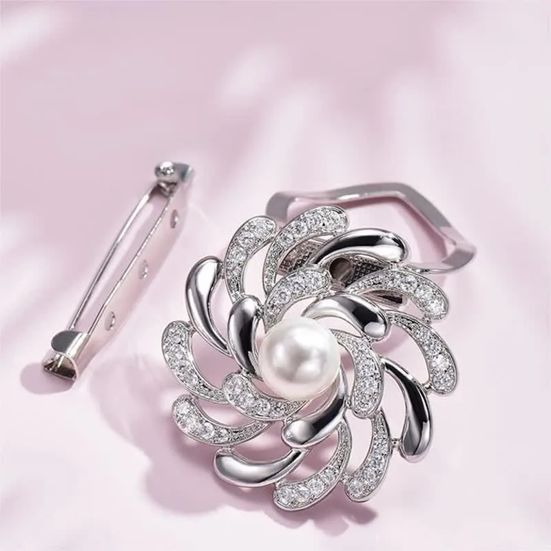 Women's Chrysanthemum Floral Buckle Brooch