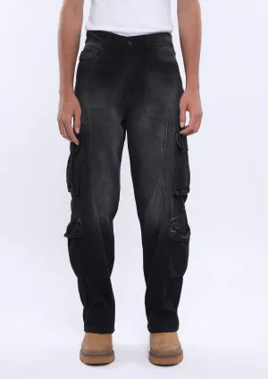 Xylare - Relaxed Cargo Jean - Black Shade