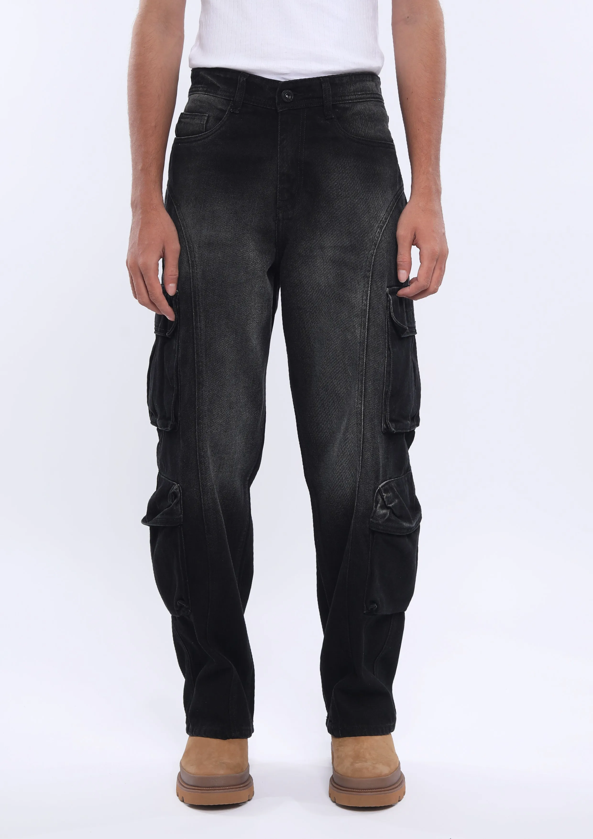 Xylare - Relaxed Cargo Jean - Black Shade
