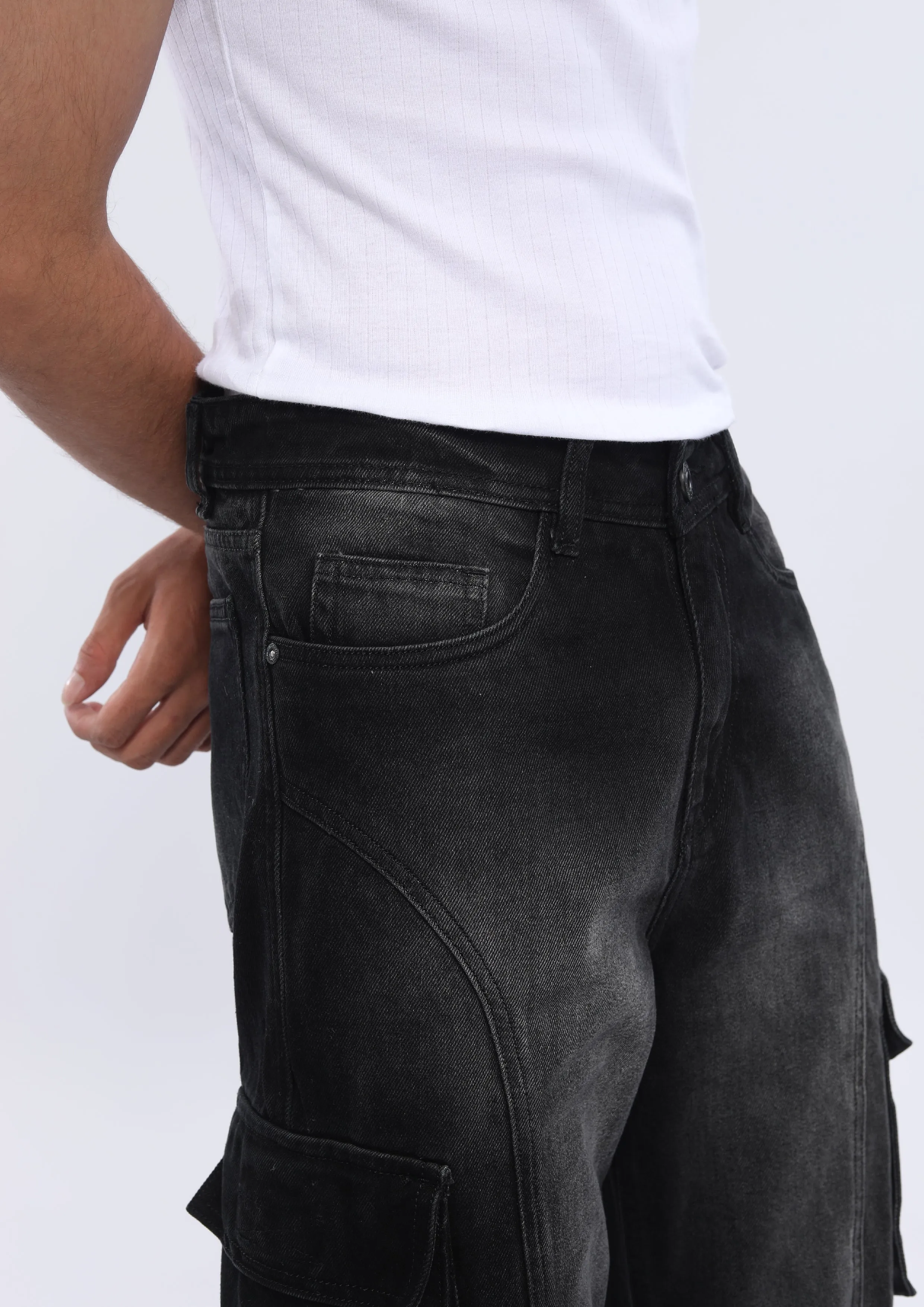 Xylare - Relaxed Cargo Jean - Black Shade