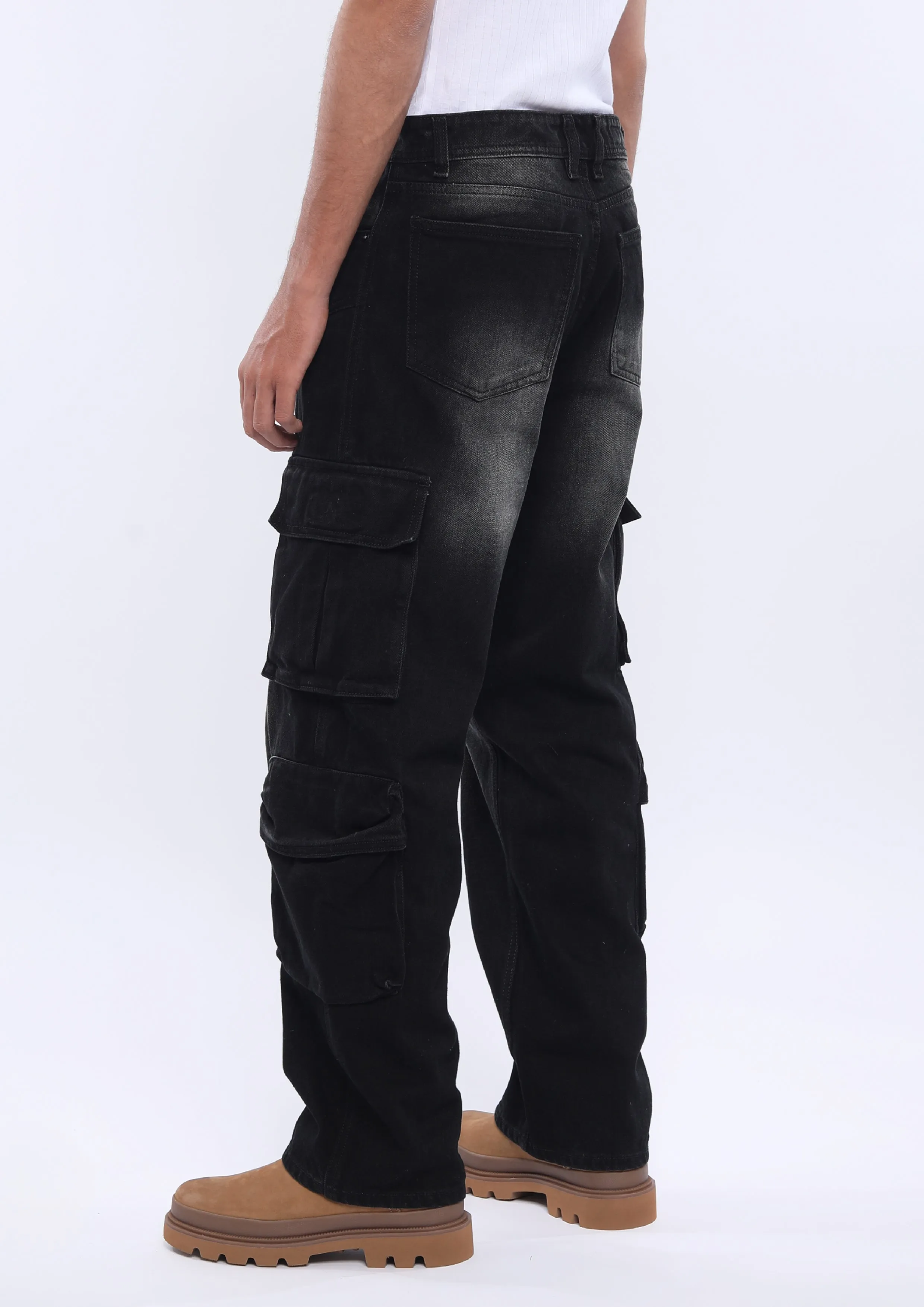 Xylare - Relaxed Cargo Jean - Black Shade