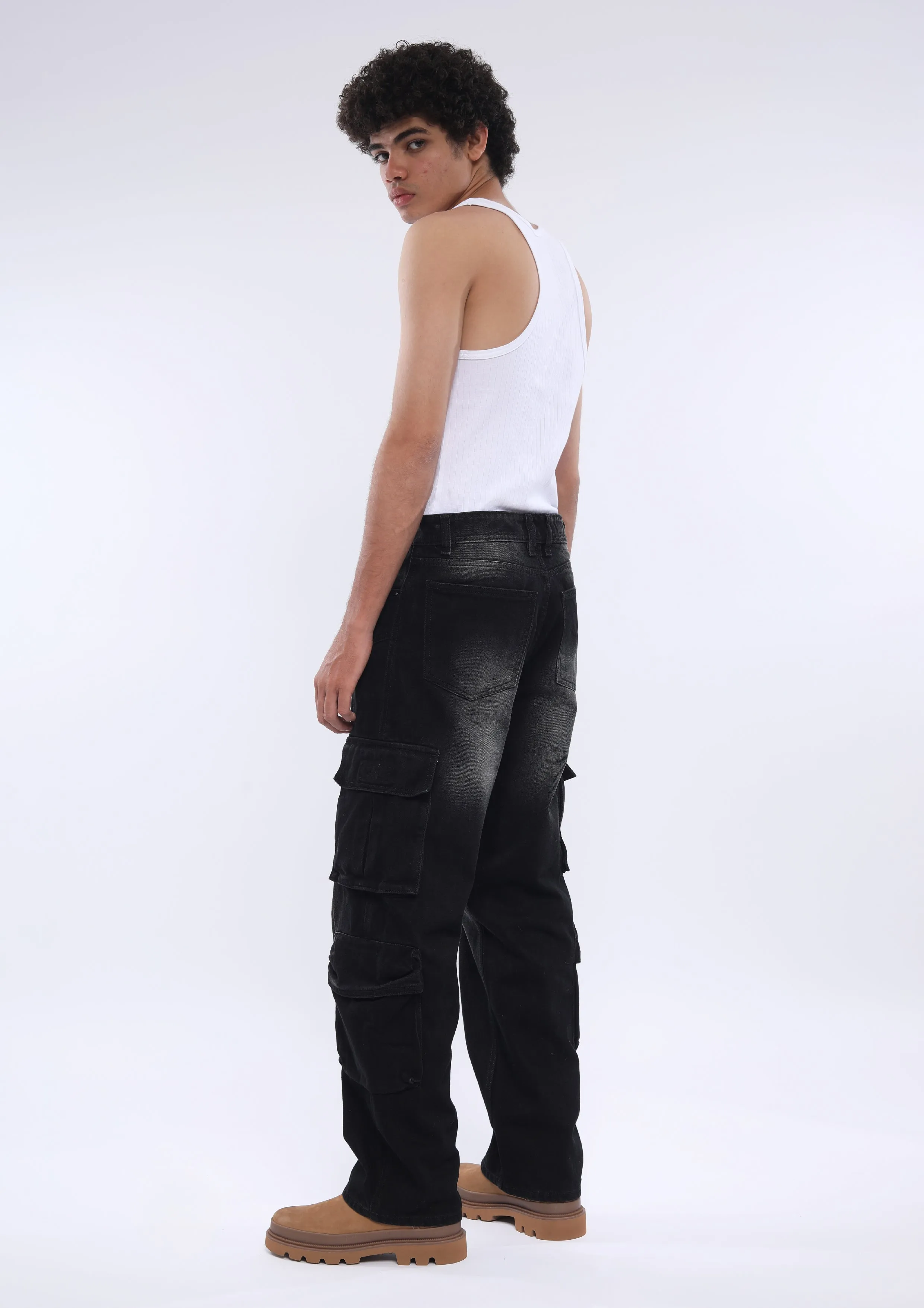 Xylare - Relaxed Cargo Jean - Black Shade